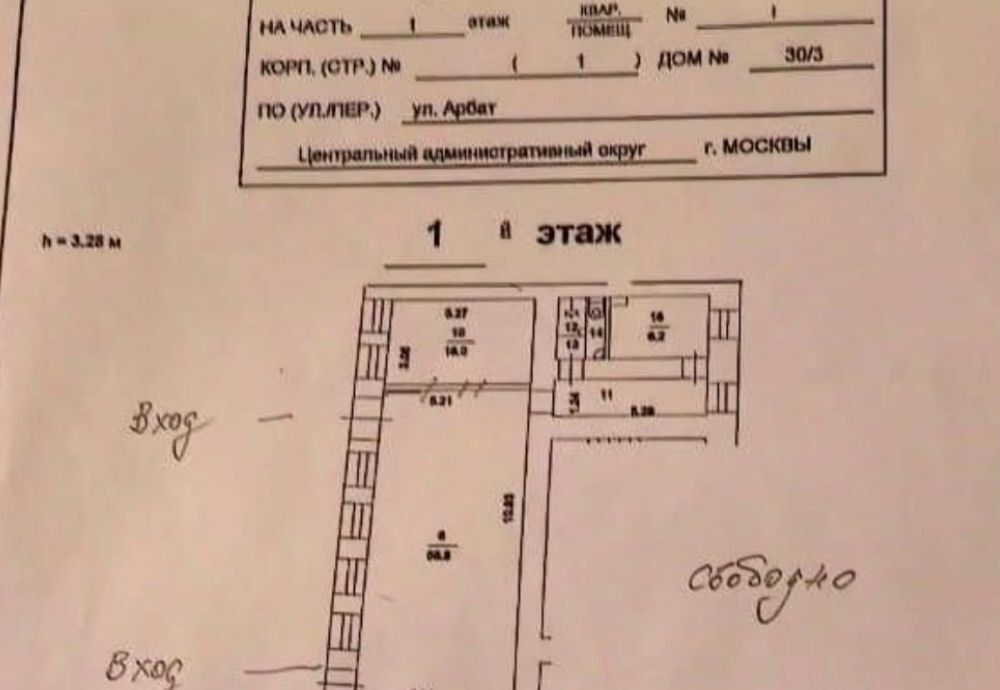 торговое помещение г Москва метро Смоленская ул Арбат 30/3с 1 фото 6