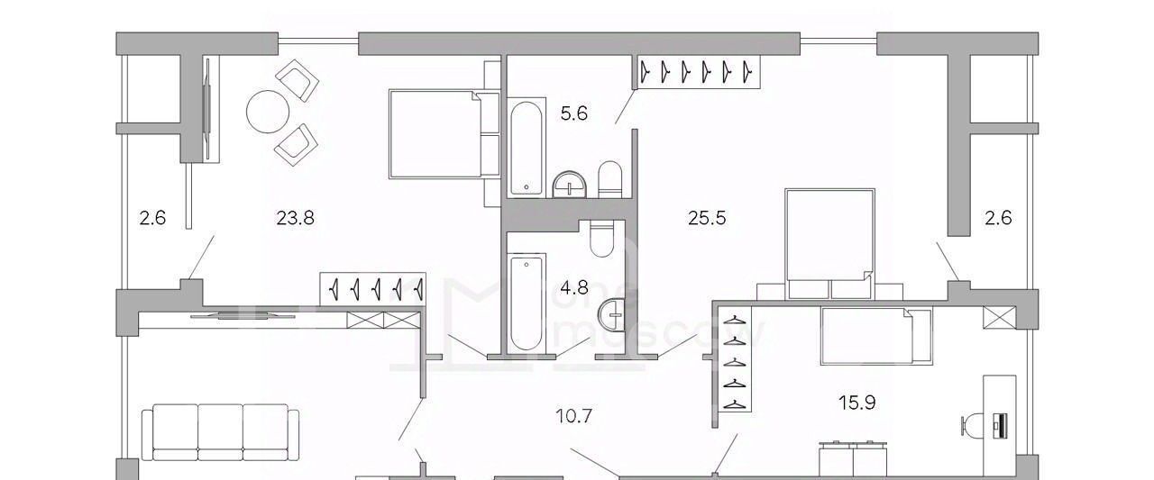 квартира г Москва ММДЦ Москва-Сити ул Мантулинская 9к/3 фото 3