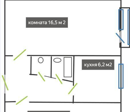 квартира г Симферополь р-н Центральный ул. Дмитрия Ульянова, 64 фото 2