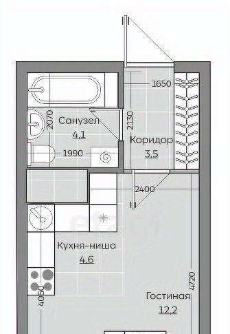 квартира р-н Лаишевский с Усады ЖК «Южный Парк» 3/5 Столбищенское с/пос, Дубравная фото 2