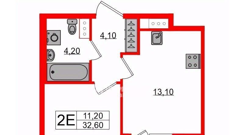 квартира г Санкт-Петербург метро Удельная ул Манчестерская 5к/1 фото 2