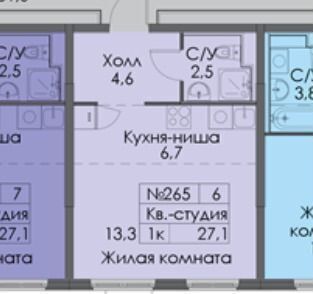 квартира р-н Всеволожский п Янино-1 ул Голландская 18к/1 городской пос. Янино-1 фото 13