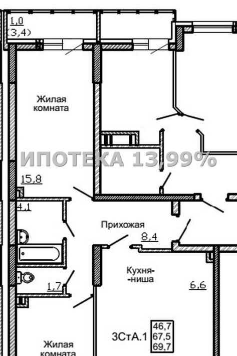 квартира г Новосибирск ул Бородина 54 Площадь Маркса фото 16