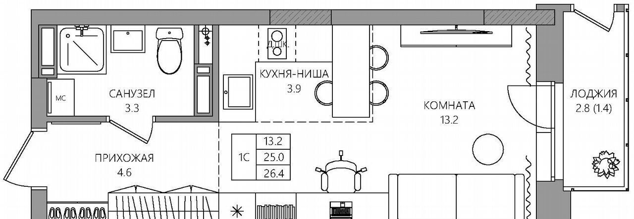 квартира г Пермь р-н Свердловский ул Нейвинская 3-я 5 фото 1