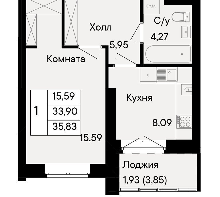 квартира г Ростов-на-Дону пер Бориславский 47 фото 1