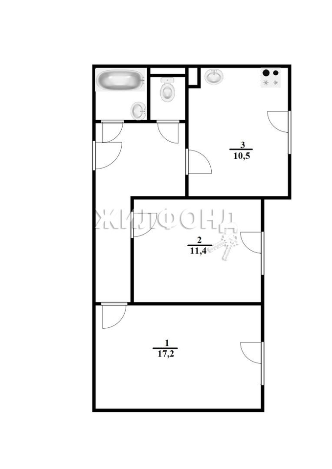 квартира г Когалым ул Строителей 11 фото 7