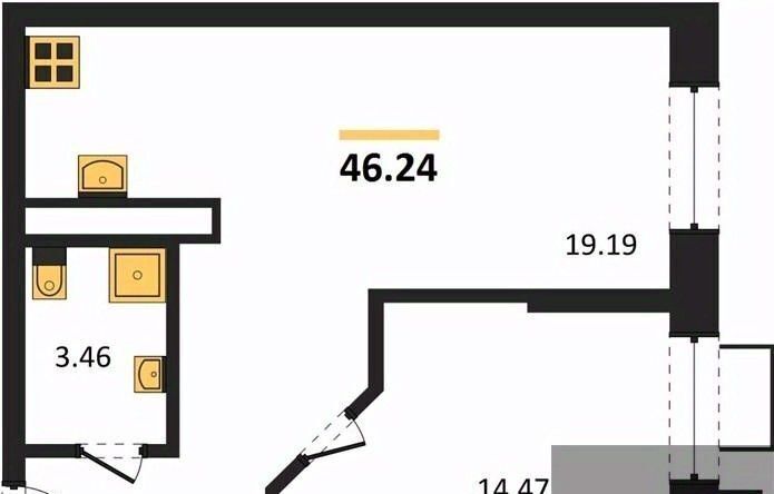 квартира г Воронеж р-н Железнодорожный наб Чуева 7 фото 1