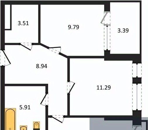 квартира г Воронеж р-н Железнодорожный наб Чуева 7 фото 1