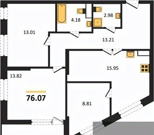 квартира г Воронеж р-н Железнодорожный наб Чуева 7 фото 1