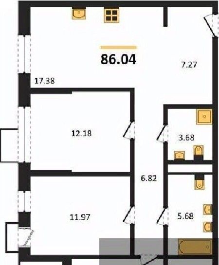 квартира г Воронеж р-н Железнодорожный наб Чуева 7 фото 1