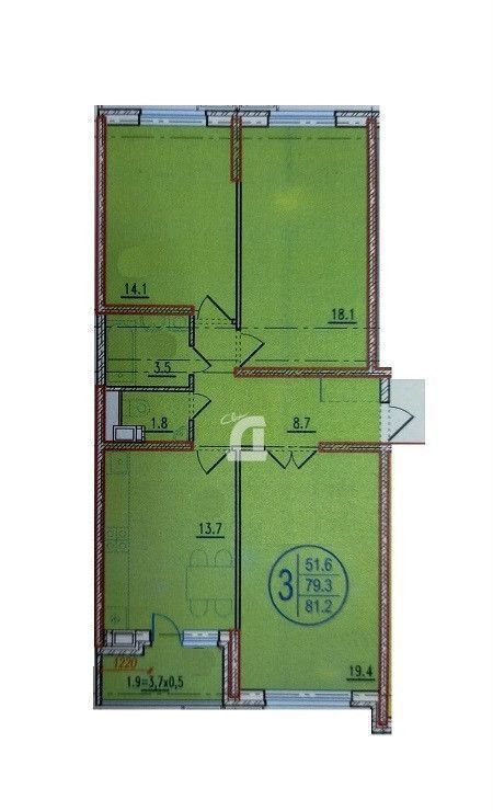 квартира г Краснодар р-н Прикубанский ул 2-я Российская 162 фото 11