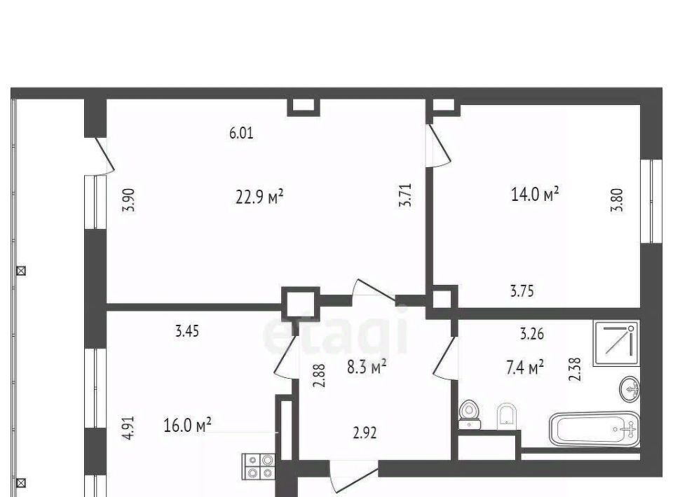 квартира г Москва метро Савеловская ул Сущёвский Вал 14/22к 5 фото 2