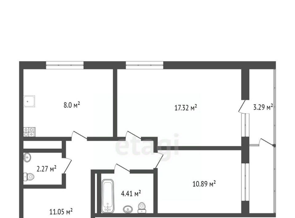 квартира г Тюмень р-н Центральный ул Газовиков 65 фото 3