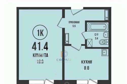 квартира р-н Новосибирский п Садовый Станционный сельсовет, Заельцовская, ул. Ладожская, 1 фото 41