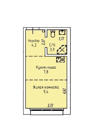 квартира г Иркутск р-н Правобережный ул Култукская 17 фото 24