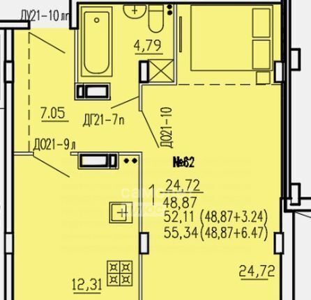 квартира г Курск р-н Железнодорожный ул Агрегатная 2-я 57а фото 2