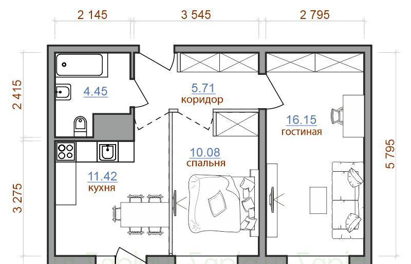 квартира г Иркутск р-н Ленинский ЖК «МЕГА» Ново-Ленино мкр фото 1