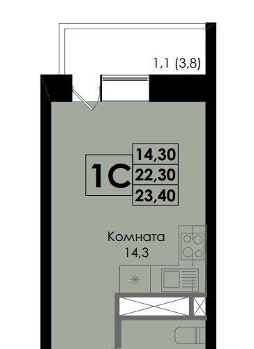 квартира г Ростов-на-Дону р-н Ленинский Ботаника жилой комплекс фото 1