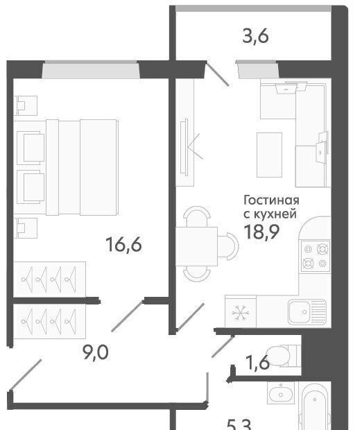 квартира р-н Новосибирский с Криводановка ул Шоссейная 1 фото 4