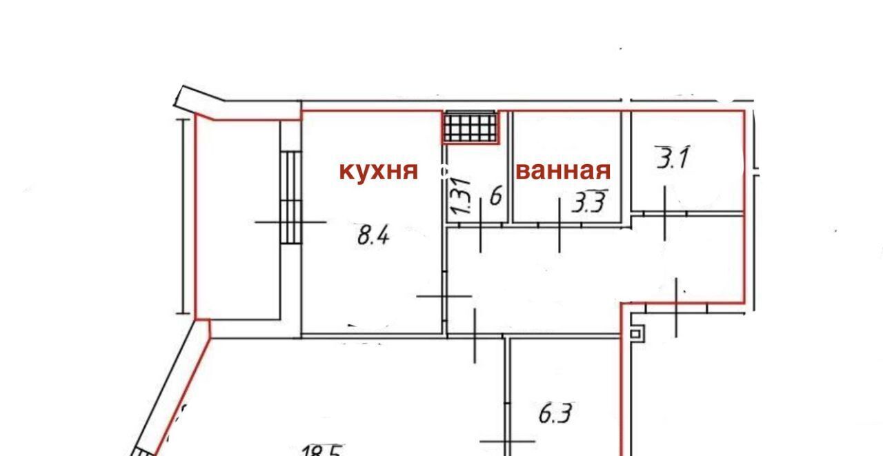 квартира г Санкт-Петербург метро Новочеркасская пр-кт Большеохтинский 15к/2 округ Большая Охта фото 30