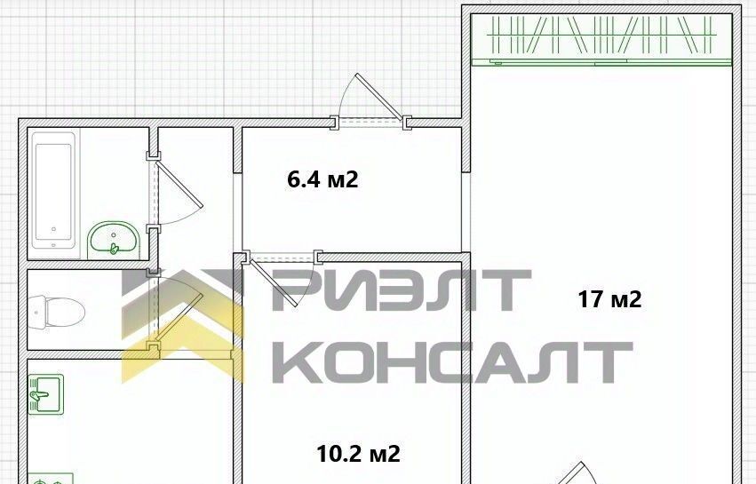 квартира г Омск р-н Кировский ул Лукашевича 1 фото 17