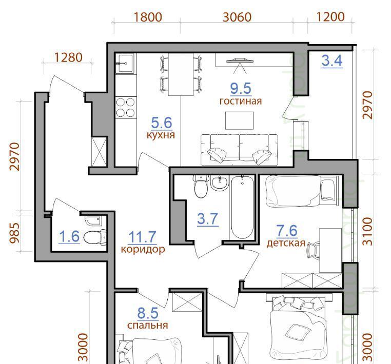 квартира г Иркутск р-н Ленинский Ново-Ленино 1 1-й Ленинский квартал тер. фото 1