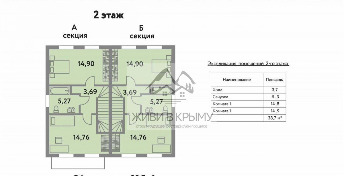 дом р-н Симферопольский с Доброе ул Есаульская Добровское сельское поселение, Ферсманово фото 11