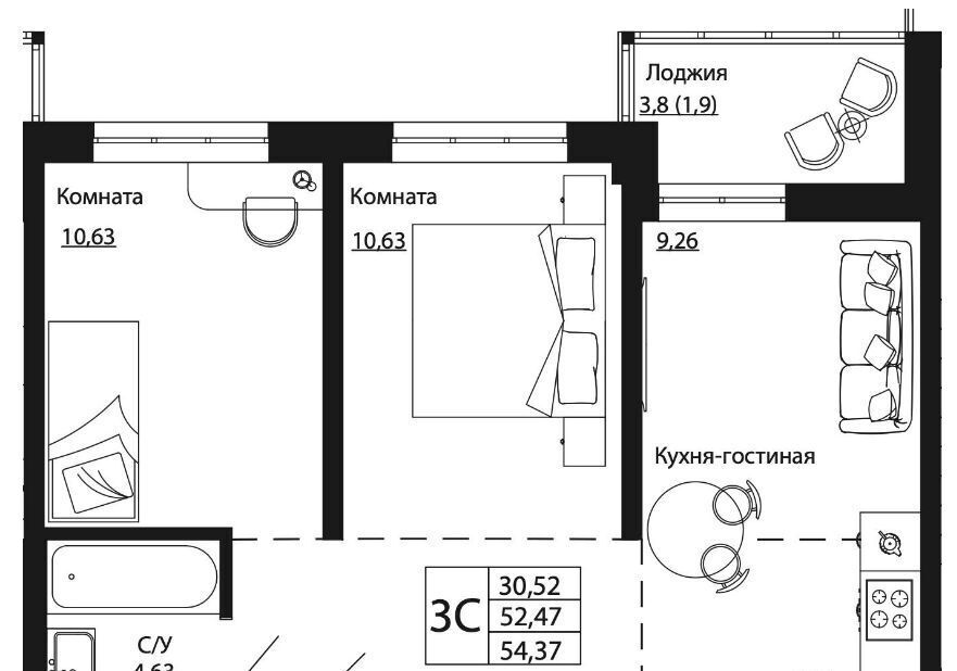 квартира г Ростов-на-Дону р-н Пролетарский ул Текучева 370/2 фото 1