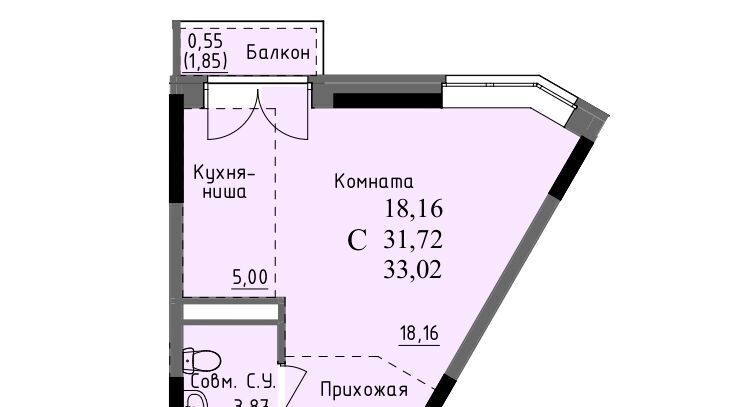 квартира г Ижевск р-н Первомайский Южный проезд Ключевой 23а Поселок фото 1