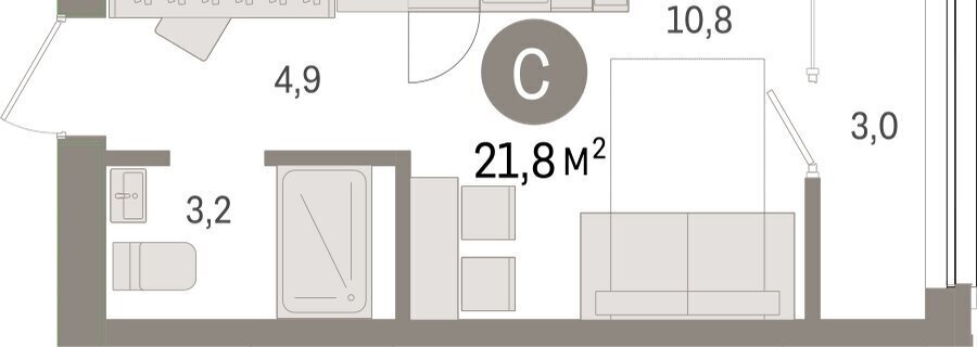 квартира г Тюмень ул Мысовская 26к/1 Центральный административный округ фото 2