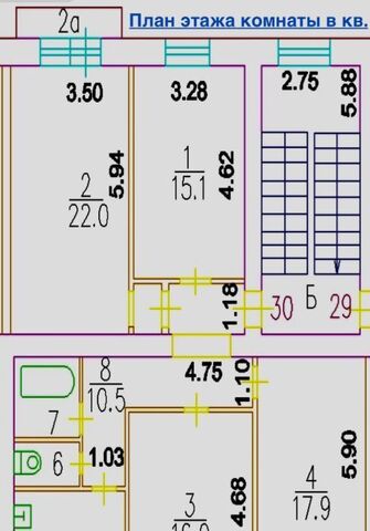 комната метро Текстильщики б-р Волжский 30 фото