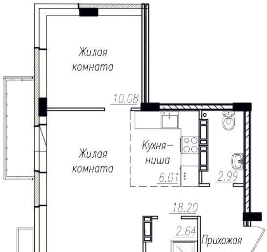 квартира г Тольятти р-н Автозаводский ул 40 лет Победы 45п Дом «Лермонтов» фото 4