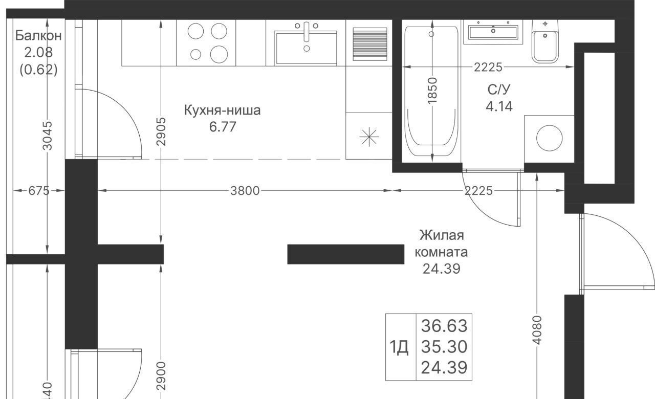 квартира г Казань метро Горки ПК 14, Мой Ритм жилой комплекс фото 2