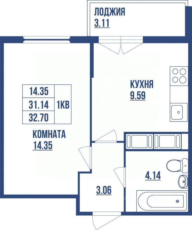 квартира г Санкт-Петербург р-н Василеостровский ул Вадима Шефнера 4 ЖК «Гавань Капитанов», Ленинградская область фото 1