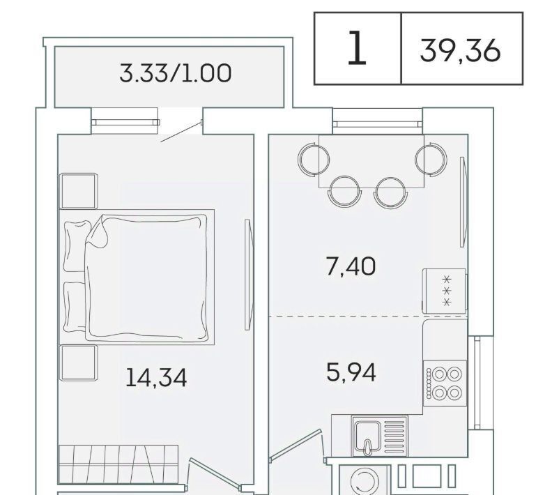 квартира р-н Всеволожский г Мурино ул Графская 6к/4 Девяткино фото 1