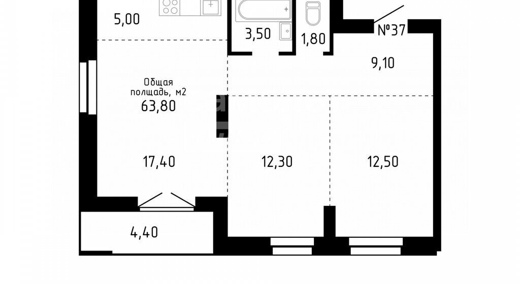 квартира г Барнаул р-н Центральный ул Никитина 12 фото 1