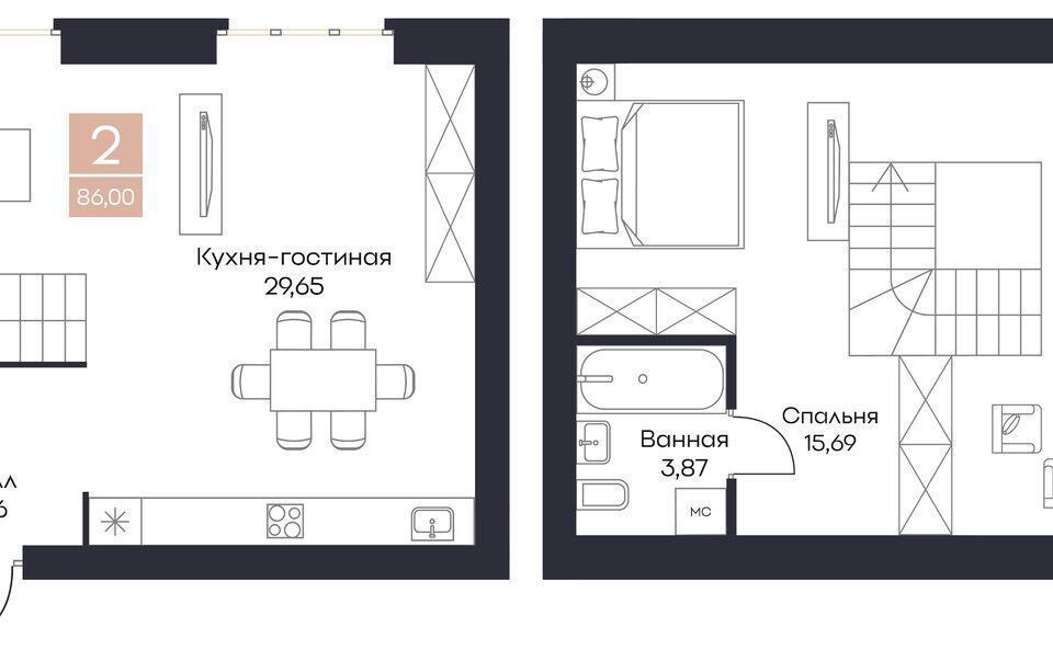 квартира р-н Рязанский с Поляны Жилой комплекс Поляна фото 1