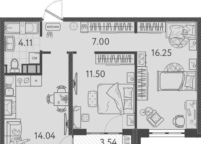 квартира г Краснодар р-н Прикубанский ул им. Кудухова Б.С. 1 фото 2