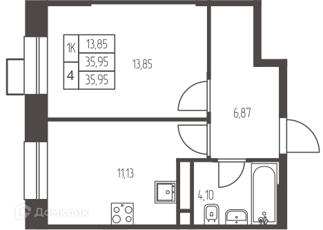 квартира городской округ Пушкинский Ивантеевка фото 1