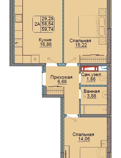 квартира г Краснодар р-н Прикубанский проезд им. Репина 3 Краснодар городской округ фото 1