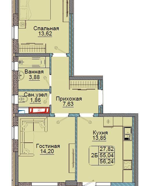 квартира г Краснодар р-н Прикубанский проезд им. Репина 3 Краснодар городской округ фото 1