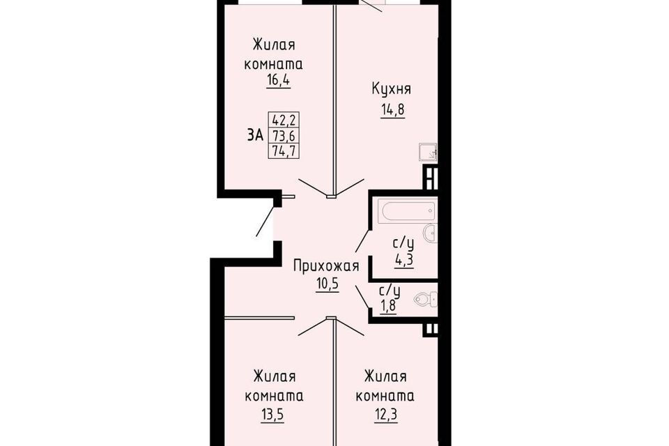 квартира г Новосибирск р-н Кировский Строящийся жилой дом, Новосибирск городской округ фото 1