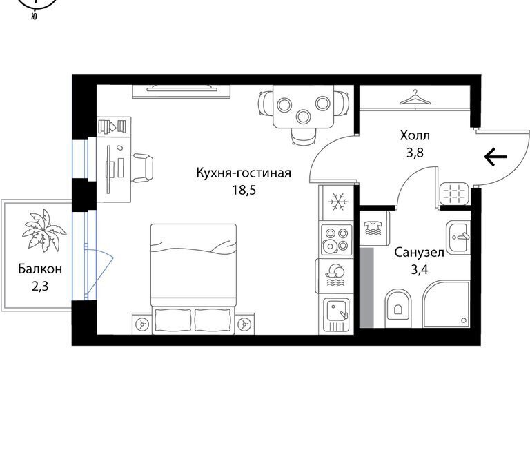 квартира р-н Ломоносовский д Ольгино Низинское сельское поселение, жилой комплекс Экография фото 1