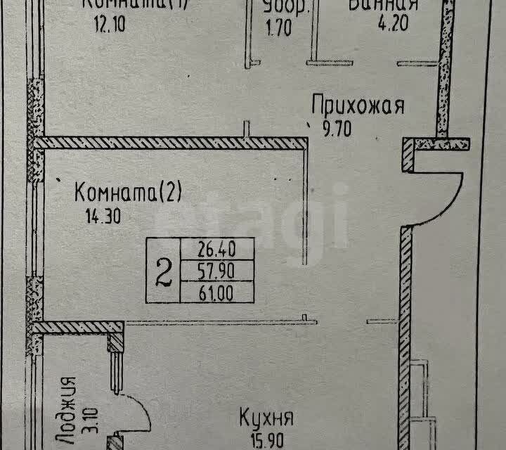 квартира г Ставрополь р-н Промышленный Юго-Западный Ставрополь городской округ, 50 лет ВЛКСМ, 11/2 фото 10