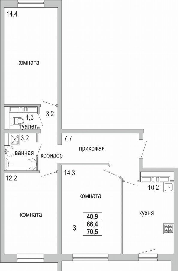 квартира р-н Нижнекамский г Нижнекамск ЖК «Время» мкр. 47, стр. 47-01 фото 4