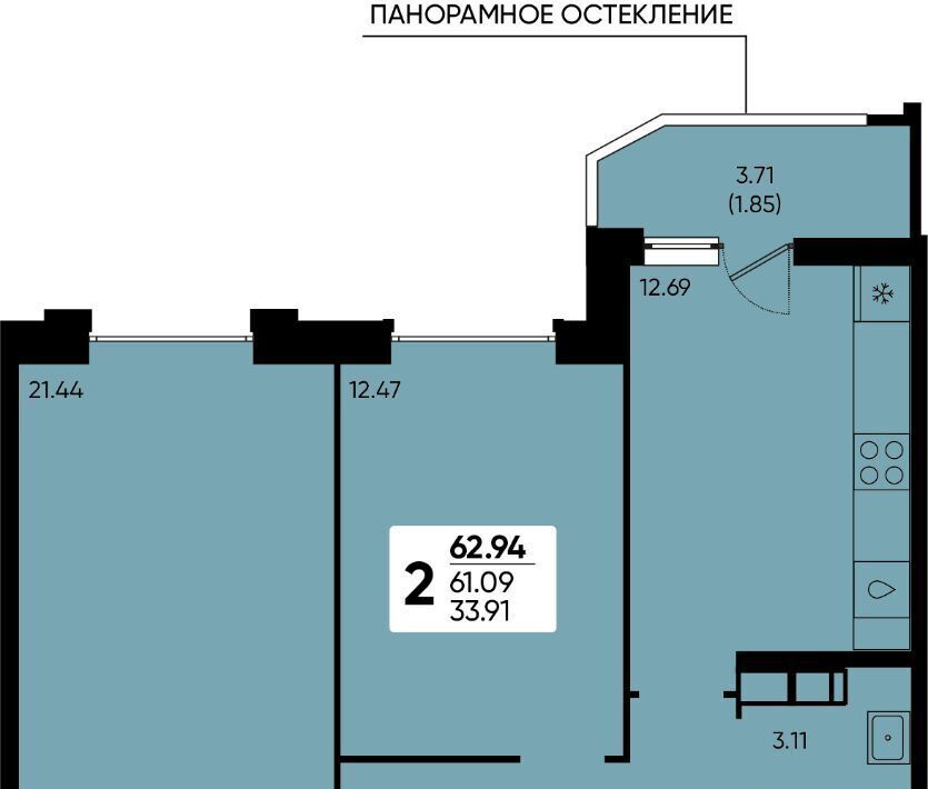 квартира г Краснодар р-н Прикубанский квартал «Достояние» Достояние мкр фото 1