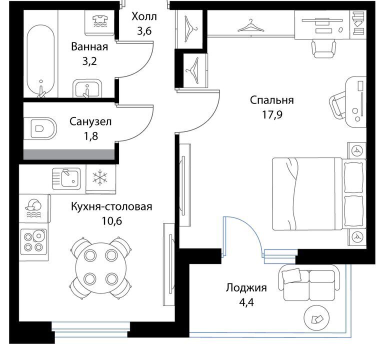 квартира р-н Ломоносовский д Ольгино Низинское сельское поселение, жилой комплекс Экография фото 1