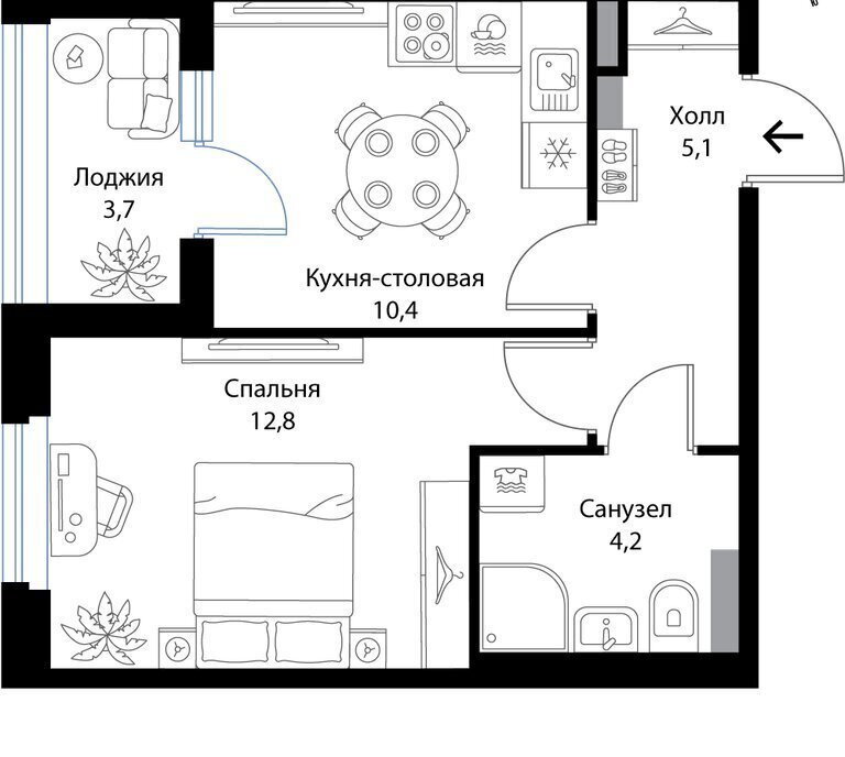 квартира р-н Ломоносовский д Ольгино Низинское сельское поселение, жилой комплекс Экография фото 1