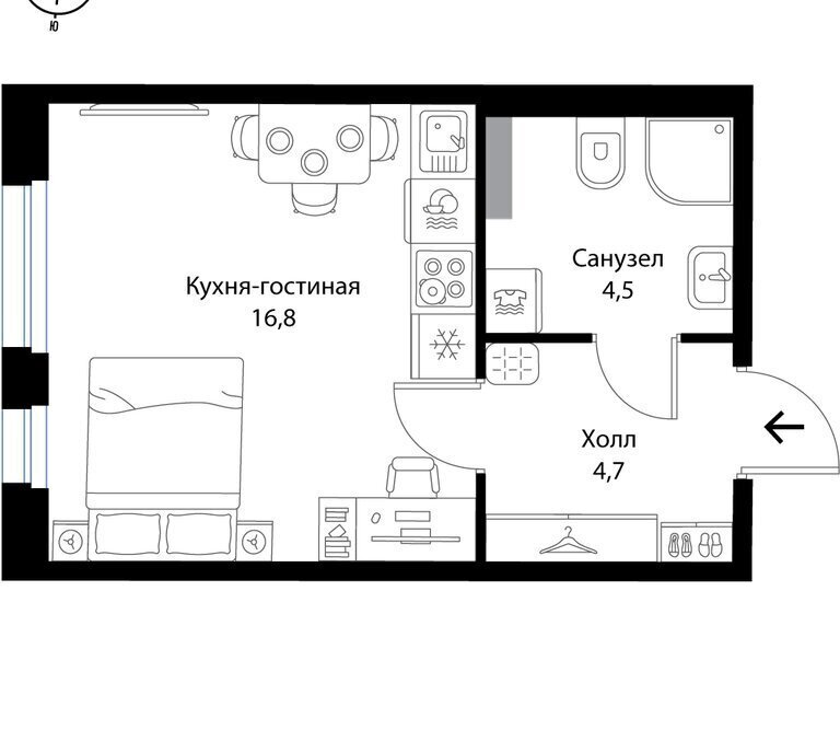 квартира р-н Ломоносовский д Ольгино Низинское сельское поселение, жилой комплекс Экография фото 1