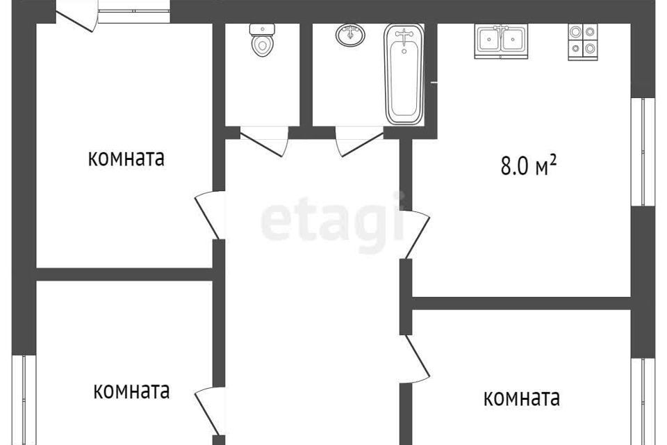 квартира г Ярославль р-н Дзержинский Ярославский район, Куропаткова, 14 фото 10